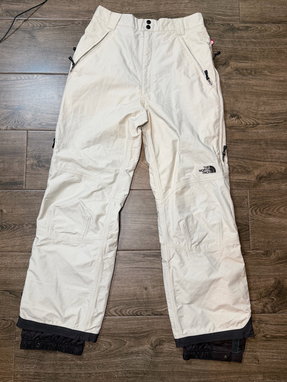 The North Face Hyvent Snowboarding Pants Mens Large  Beige Nylon Wide Leg Hiking